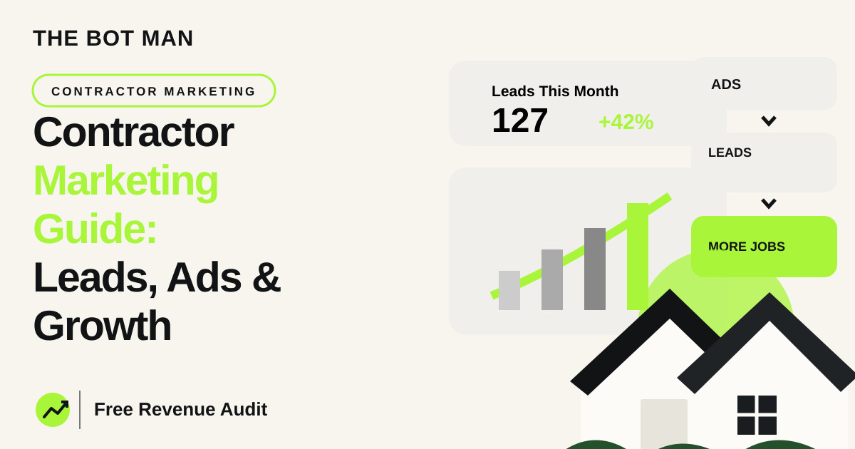 Contractor marketing works better when acquisition and conversion are planned together. — The Bot Man